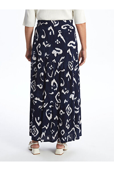 LC Waikiki Patterned Women's Skirt with Elastic Waist