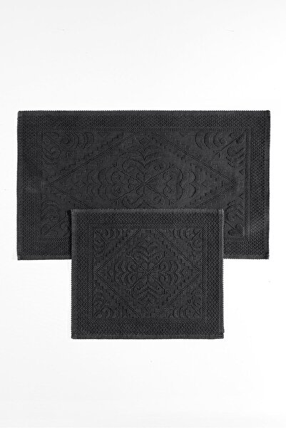 Soley |   2-Piece Bath Mat Set |   Non-Slip Sole 100% Cotton |   60X100 - 50X60 cm