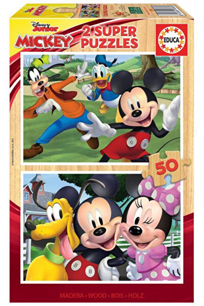 EDUCA Wooden puzzle 2x50 pieces Mickey & Friends 18880