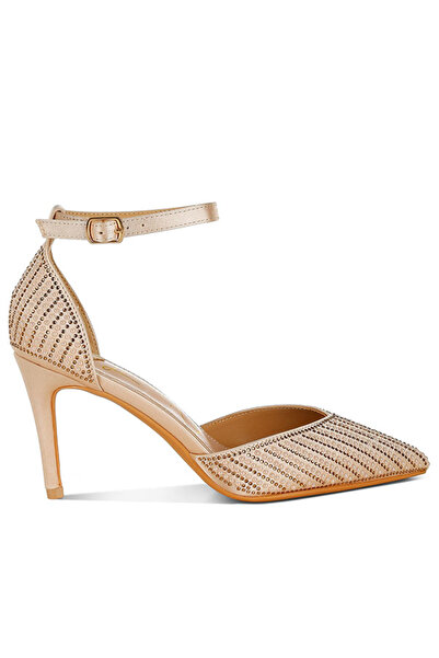 london Rag Women Pearls & Sequins Embellished Stiletto Sandals in Gold