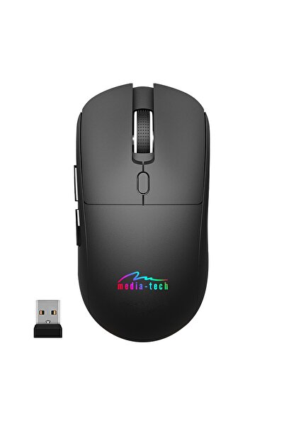Mediatech Mouse wireless 2 în 1 BT/RF Media-Tech MT1124, silențios, reîncărcabil, ergonomic