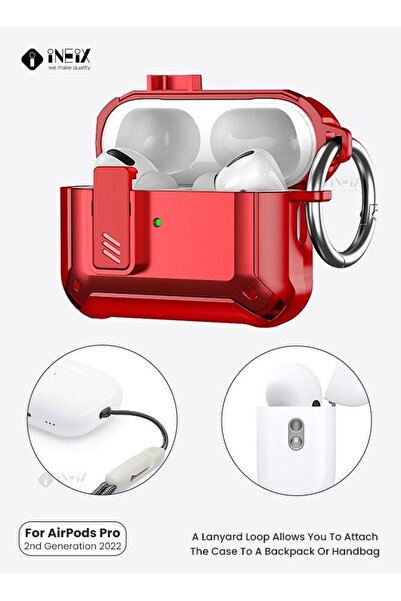 ineix Full Body Rugged Hard Shell Protective Shockproof Case for Apple Airpod Pro 2-2022