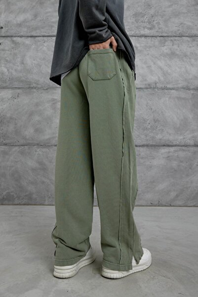 NOMARC Green Washed Detailed Project Written Sweatpants