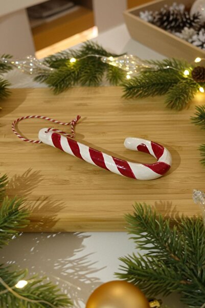 Brandsmiths Baston Şeker Seramik Ağaç Süsü