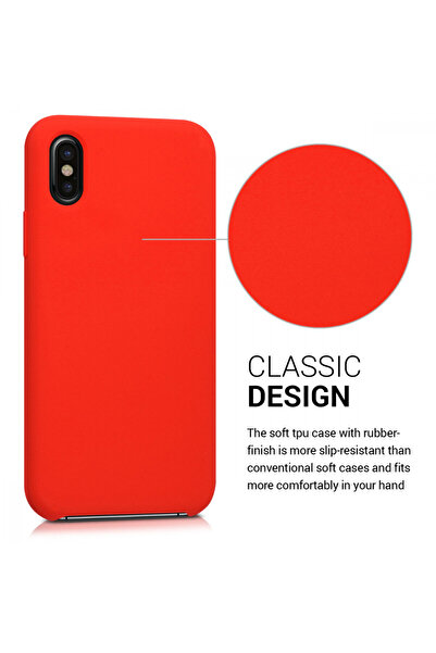 KWmobile Case for Apple iPhone X / iPhone XS, Silicone, Red, 42495.09