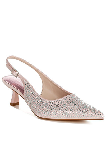 london Rag Women Pointed Toe Rhinestone Slingbacks in Pink