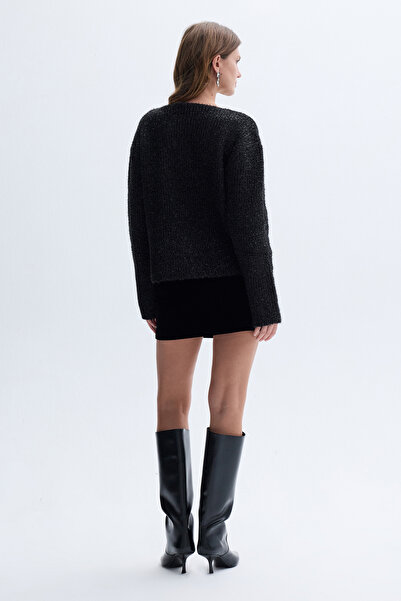 Mudo Silvery Off-Shoulder Sweater