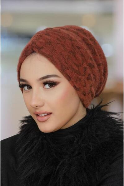 Aişe tesettür Taba Yumoş Winter Drawstring Bonnet