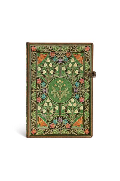 Paperblanks مجلة Poetry in Bloom ذات الغلاف الصلب والمسطّرة بتقنية MIDI، 144 صفحة، 120 جرامًا للمتر المربع -
