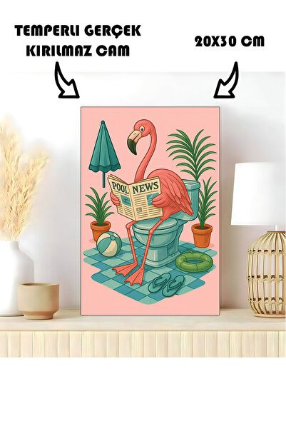 Harika bir ev STOL U KUPATILU STAKLENI STOL FLAMINGO KOJI PRAVI TOALET ZA KUP...