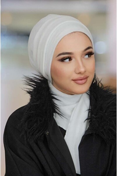 Aişe tesettür White Ready-To-Wear Scarf Hijab Bonnet