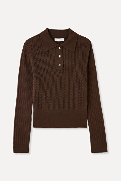 Mudo Fitted Polo Neck Wool Blend Sweater