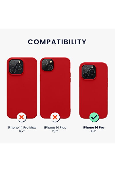 KWmobile Case for Apple iPhone 14 Pro, Silicone, Red, 59073.229