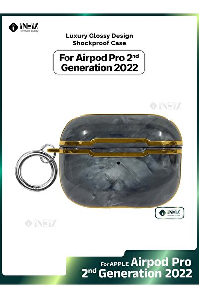 ineix جراب فاخر لامع مقاوم للصدمات لجهاز Airpod Pro 2-2022