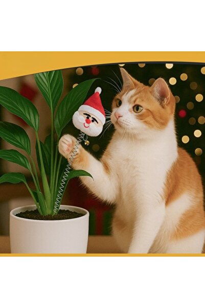 zola Set of 6 cat toys, Christmas pattern, safe materials, multi-colored