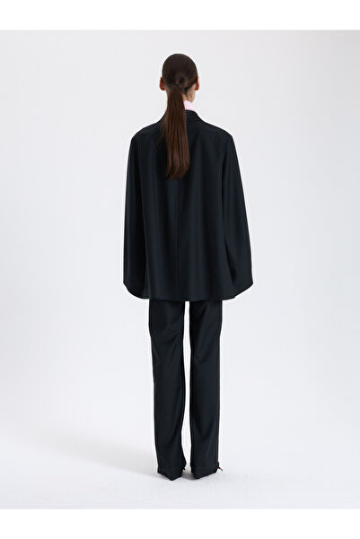 BAQA Black Satin Detailed Jacket