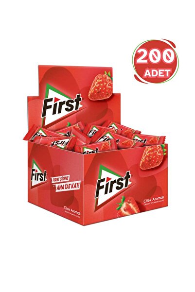 First Çilek Aromalı Sakız 200 x 1,7G