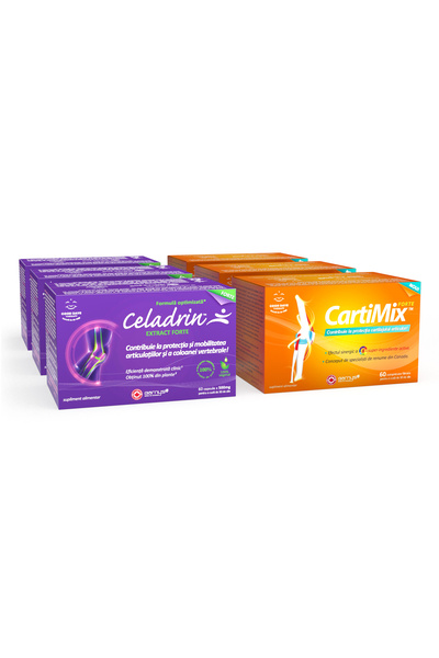 Barny's® Premium Quality Pachet 3 Celadrin™ Extract Forte 60 capsule+ 3 Cartimix™ Forte 60 tablete