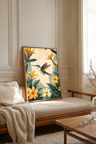 Dekorsiahome Tek Parça Ahşap Çerçeveli Oturma Odası Salon Mutfak Tablosu TK2430