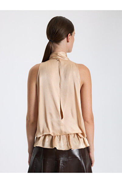 BAQA Sleeveless Blouse with Scarf Tie
