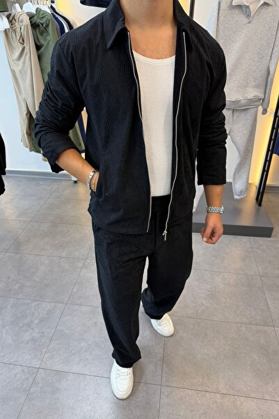 mass plus Βελούδινο κοστούμι με λεπτή εφαρμογή με γιακά και επένδυση, με παντελόνι με φαρδιά πλαϊνή τσέπη