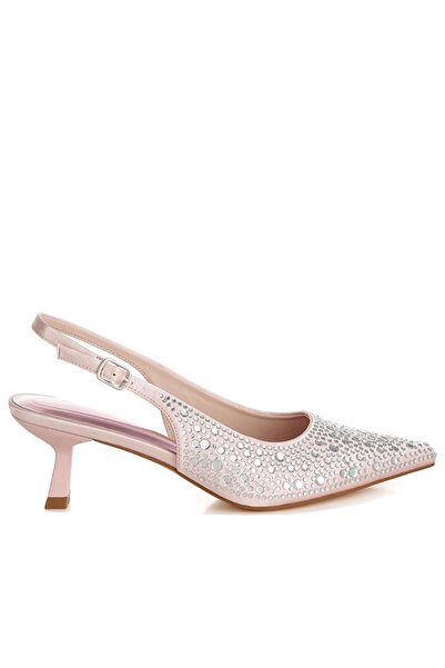 london Rag Women Pointed Toe Rhinestone Slingbacks in Pink