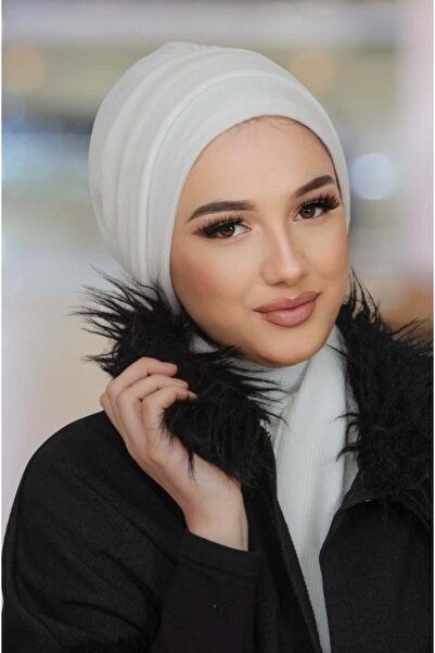 Aişe tesettür White Ready-To-Wear Scarf Hijab Bonnet