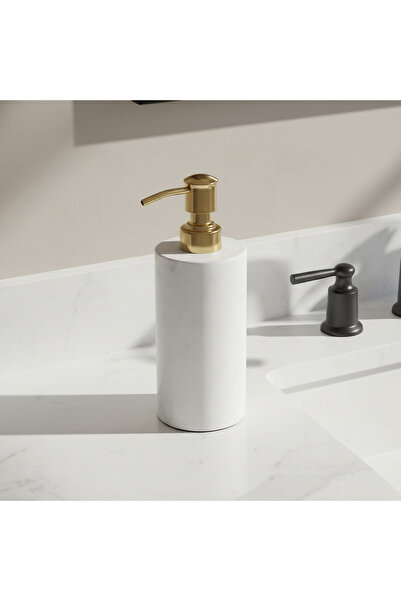 Home Box Royal Marble Soap Dispenser 7.5x7.5x17.5 cm