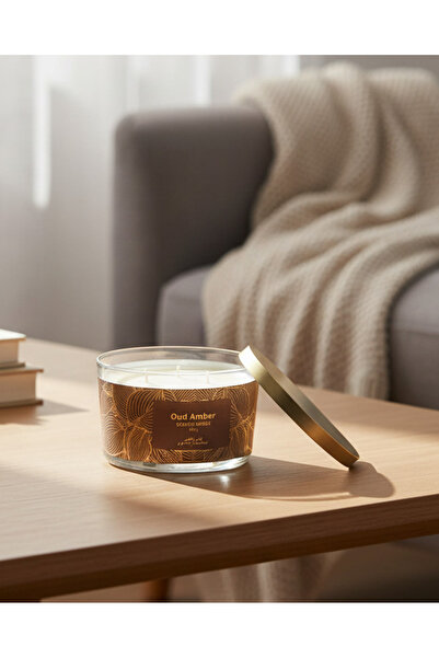 REDTAG شمعة عود العنبر بثلاث فتائل (450 جرام)