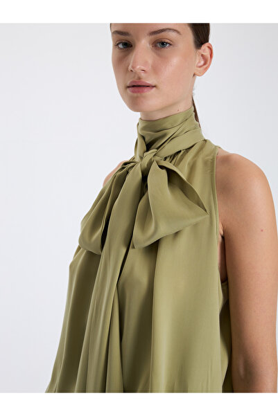 BAQA Sleeveless Blouse with Scarf Tie
