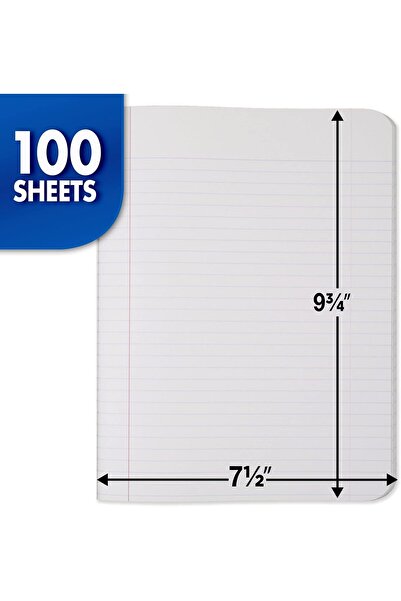 Mead Black Marble Composition Book, College Ruled, 100 Sheets (200 Pages) - Pack of 3