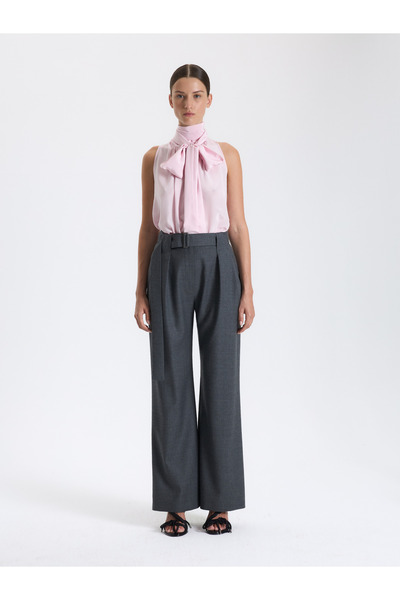 BAQA Belted Wide Leg Pants