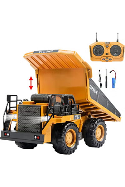 Sumkyle Remote Control Dump Truck Toy for Kids RC Construction Toys Vehicle w...