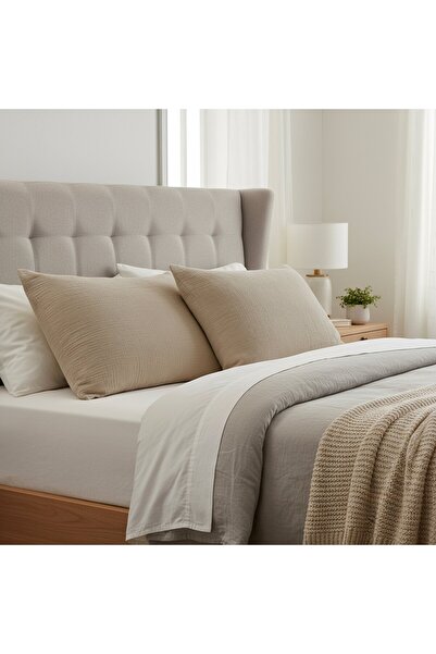 Püskül Luxury Muslin Pillowcase 2 Pieces - 100% Cotton, 2-Layer, High Quality Muslin Pillowcase Set