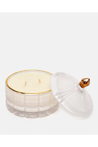 REDTAG شمعة زخرفية من التويلري الأبيض مع شرابة