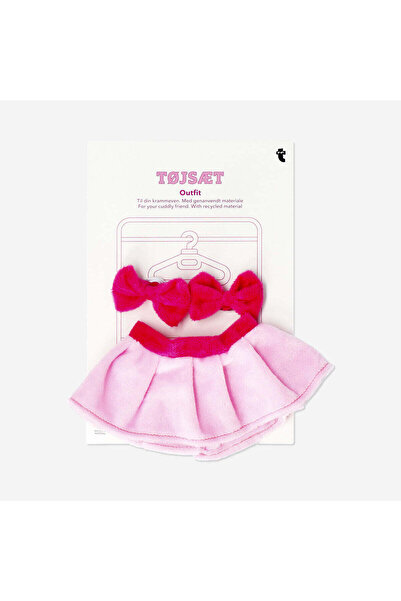Flying Tiger Copenhagen Peluş Oyuncaklar İçin Pembe Etek ve Toka Seti