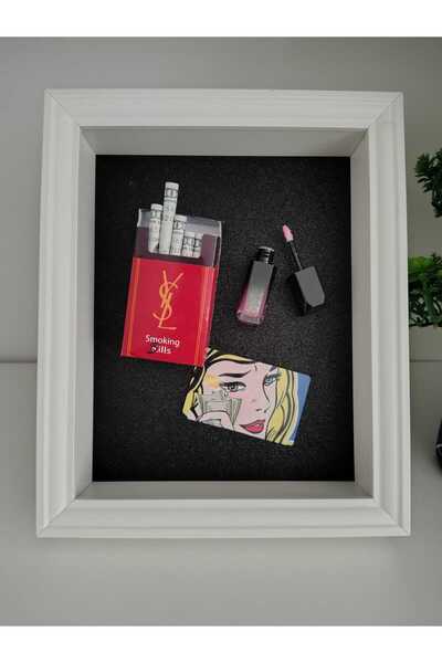 OEM Cadou Unic pentru Femei, Tablou 3D ''Lip Gloss'', Facut Manual , 29x24 cm