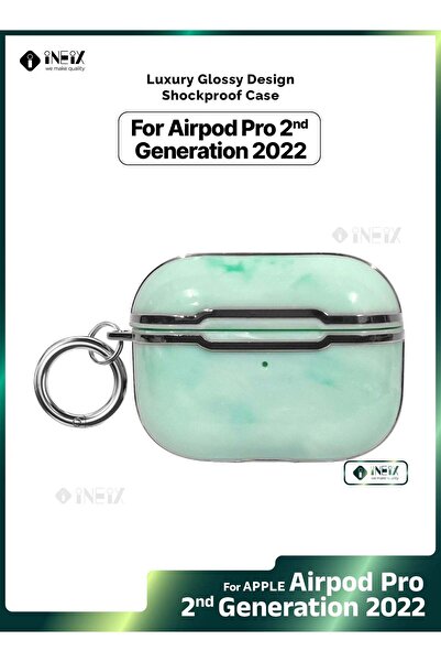 ineix جراب فاخر لامع مقاوم للصدمات لجهاز Apple Airpod Pro 2-2022