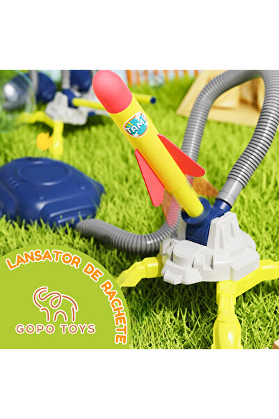Gopo Toys Double Rocket Launcher for Kids - Interactive Outdoor Set