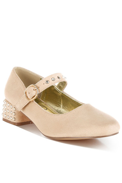 london Rag Women Studded Mary Jane Pumps in Beige