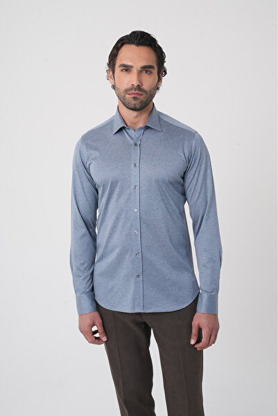 Bisse Platinium Cotton Regular Fit Gray Men's Shirt