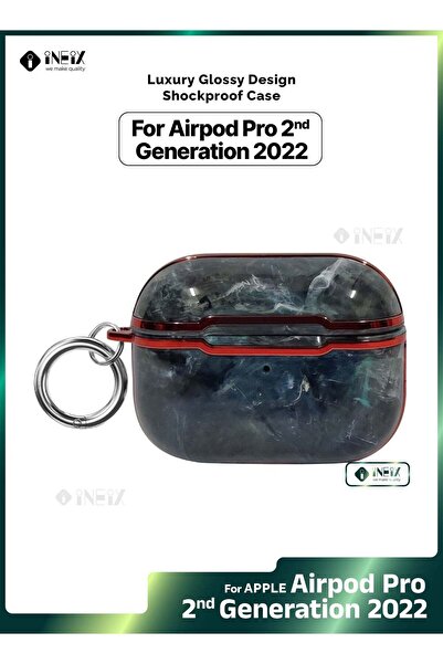 ineix جراب فاخر لامع مقاوم للصدمات لجهاز Apple Airpod Pro 2-2022