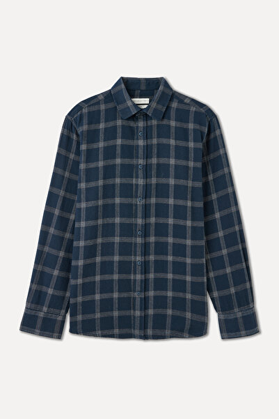 Mudo Regular Fit Plaid Shirt with Long Sleeves
