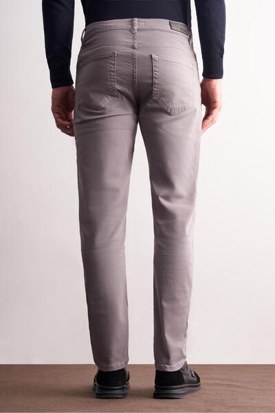 İmza Gray 5 Pocket Casual Slim Fit Cotton 5 Pocket Trousers 1003255318