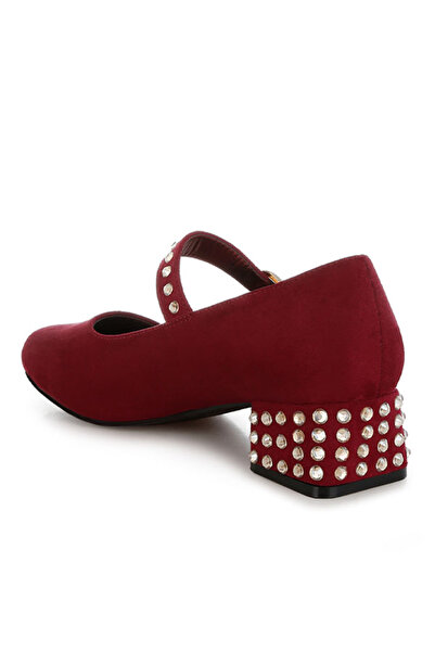 london Rag Women Studded Mary Jane Pumps in Burgundy