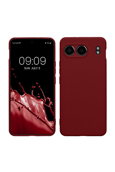 KWmobile Case for OnePlus Nord 4, Dark Red, Silicone, KWM000022VI003C