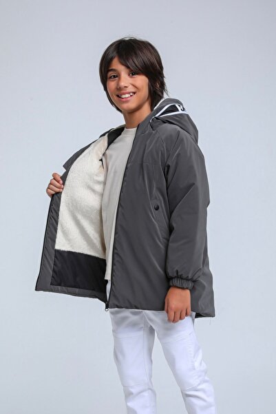 HAUSEkids 8-14 ani Jack Luxery Palton pentru băieți-Antracit