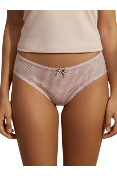 Tutku 6'lı Set Puantiye Detaylı Pamuklu Kadın Külot