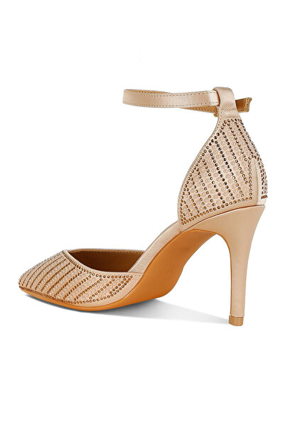 london Rag Women Pearls & Sequins Embellished Stiletto Sandals in Gold