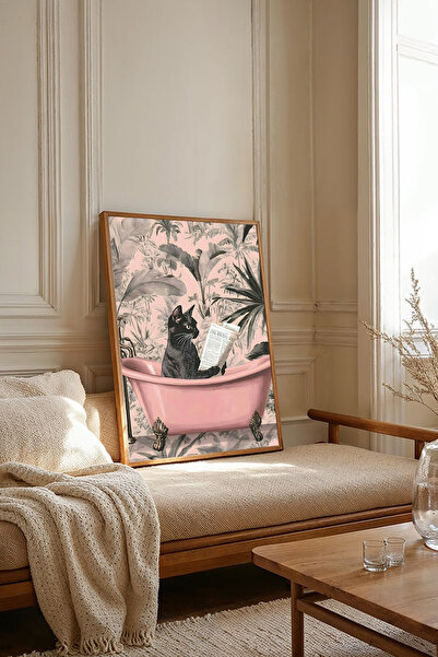 Dekorsiahome Masa dintr-o singura piesa pentru camera de zi, cu rama din lemn...